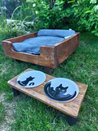 Kojo drewniane dla małego psa lub kota 500x400x300/145